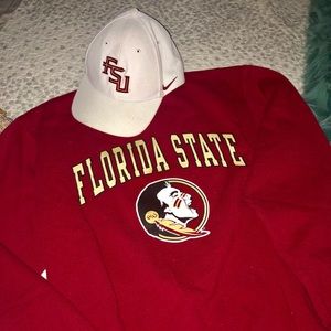 Nike Hat and Champion Sweatshirt College FSU